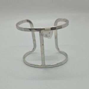 Lucky Brand Silver Tone Open Cuff Bracelet